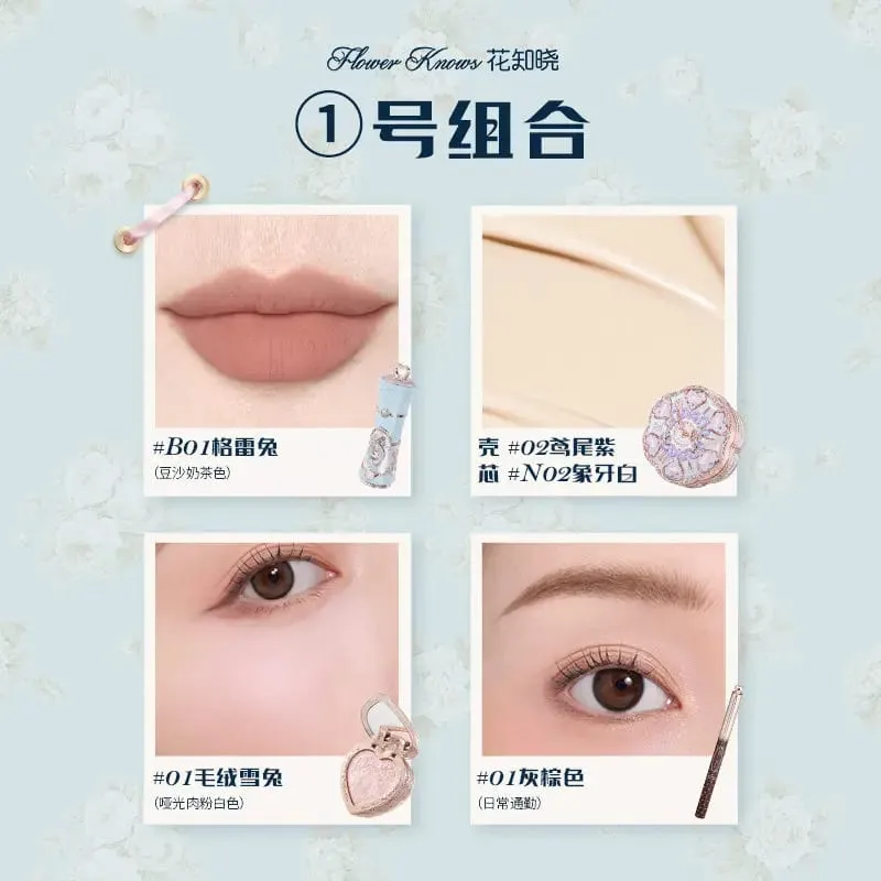 Flower Knows Bunny Garden 4-Piece Makeup Set Cushion BB Cream Liquid Lipstick Easy-Apply Blush Waterproof Eyeliner Cosmetics Kit — image 6