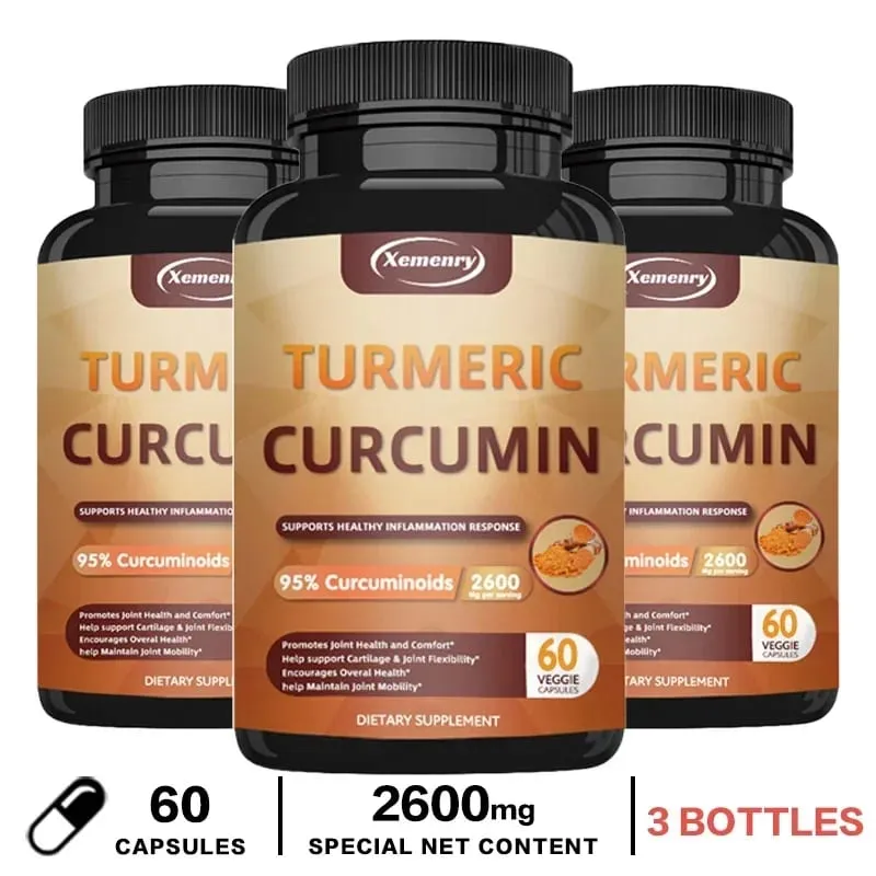 Integratore in capsule di curcuma e curcuma con estratto di pepe nero BioPerine per il supporto digestivo e immunitario articolare — image 10