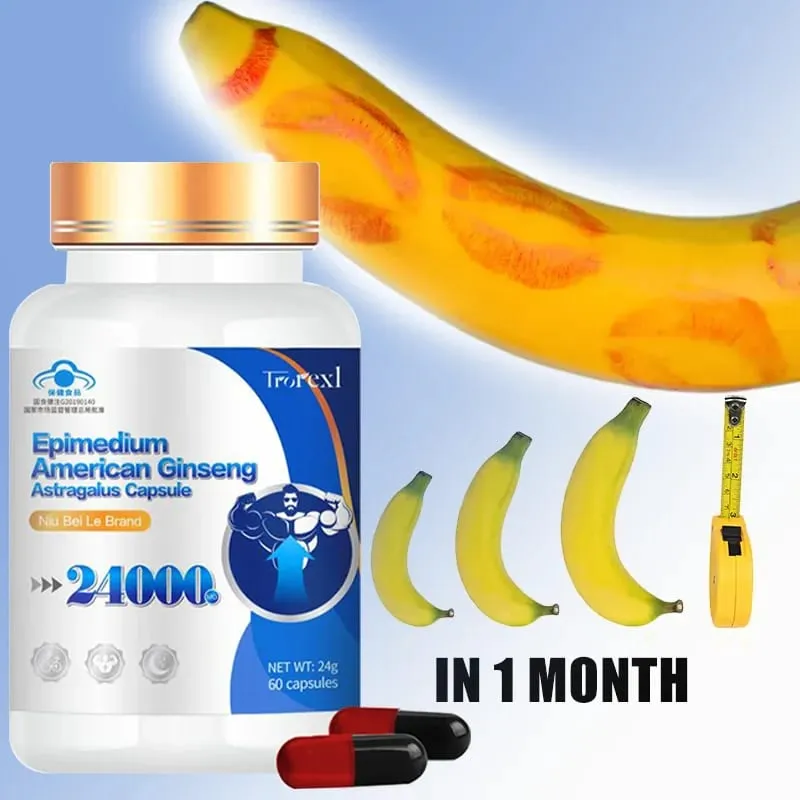 100% Pure Non-GMo Organic American Ginseng Supplement - 60 Capsules Supports Reproductive Health Natural Energizer Stamina — image 1