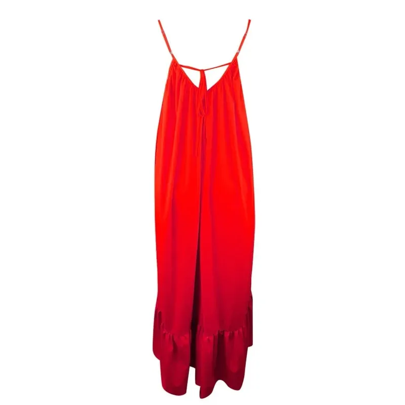 Spring Dress For Women Sexy Solid Strap Dress Pocket Loose Backless Big Swing Dresses Holiday Dresses For Women Wedding Guest — image 7