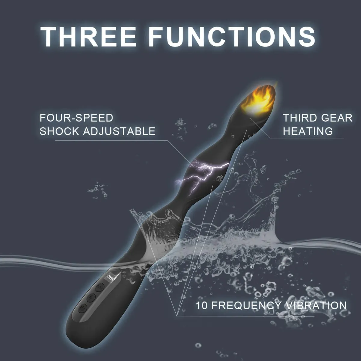 Anal Plug Elektrische Schock Prostata-massagegerät Intelligente Heizung Butt Plug Weibliche Masturbator Anal Bead Erotische Sex Spielzeug für Paar — image 2