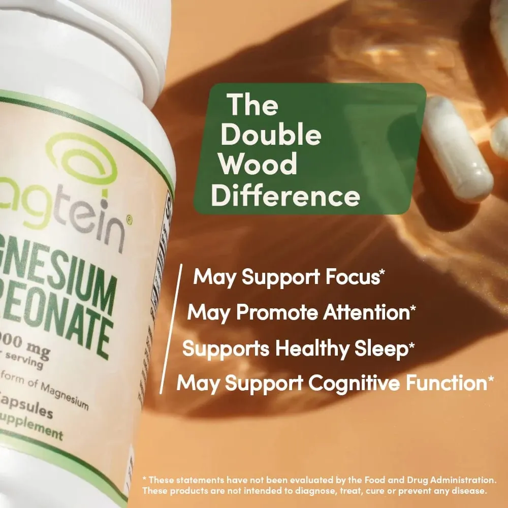 Magnesium L-Threonate Podpora spánku a kognitivních funkcí – vysoká absorpce – Nejbiodostupnější forma hořčíku – 2000 mg – 120 tobolek — image 3