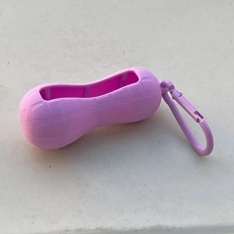 Bow Candy Peanut Shape Silikon Penutup Gincu Rantai Kunci Beg Simpanan Gincu Warna Pepejal Pemegang Balsem Bibir Ringan — image 20