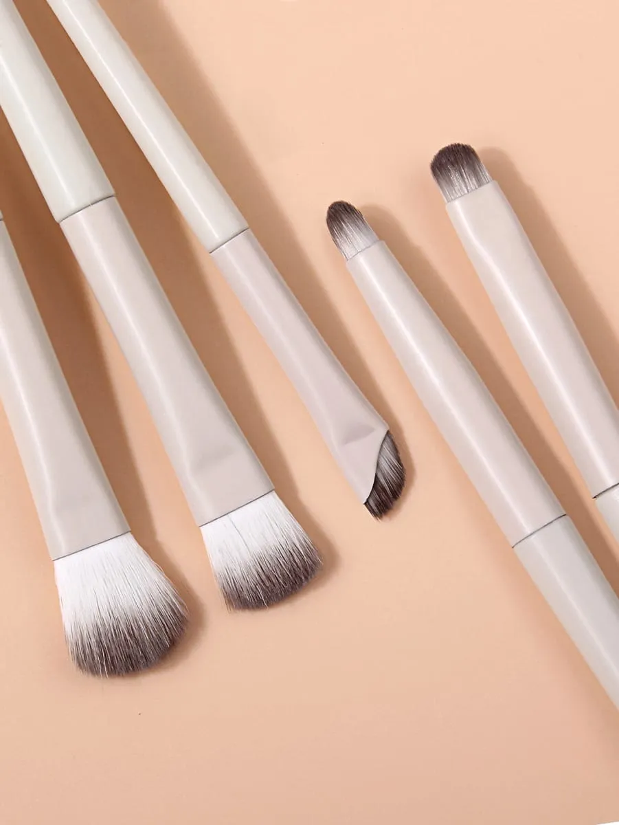6Pcs Set Berus Solek 2Pcs Span Solek Berus Kosmetik Lembut untuk Pemerah Mata Pembayang Mata Concealer Kontur Wajah Alat Kecantikan Solek — image 4