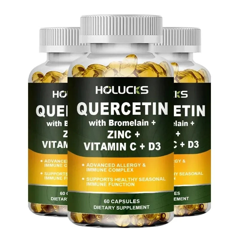 Supplément avancé de quercétine vitamine C + D3 avec bromélaïne pour l'immunité, la santé de la peau et des os solides, vitalité globale végétalienne — image 8
