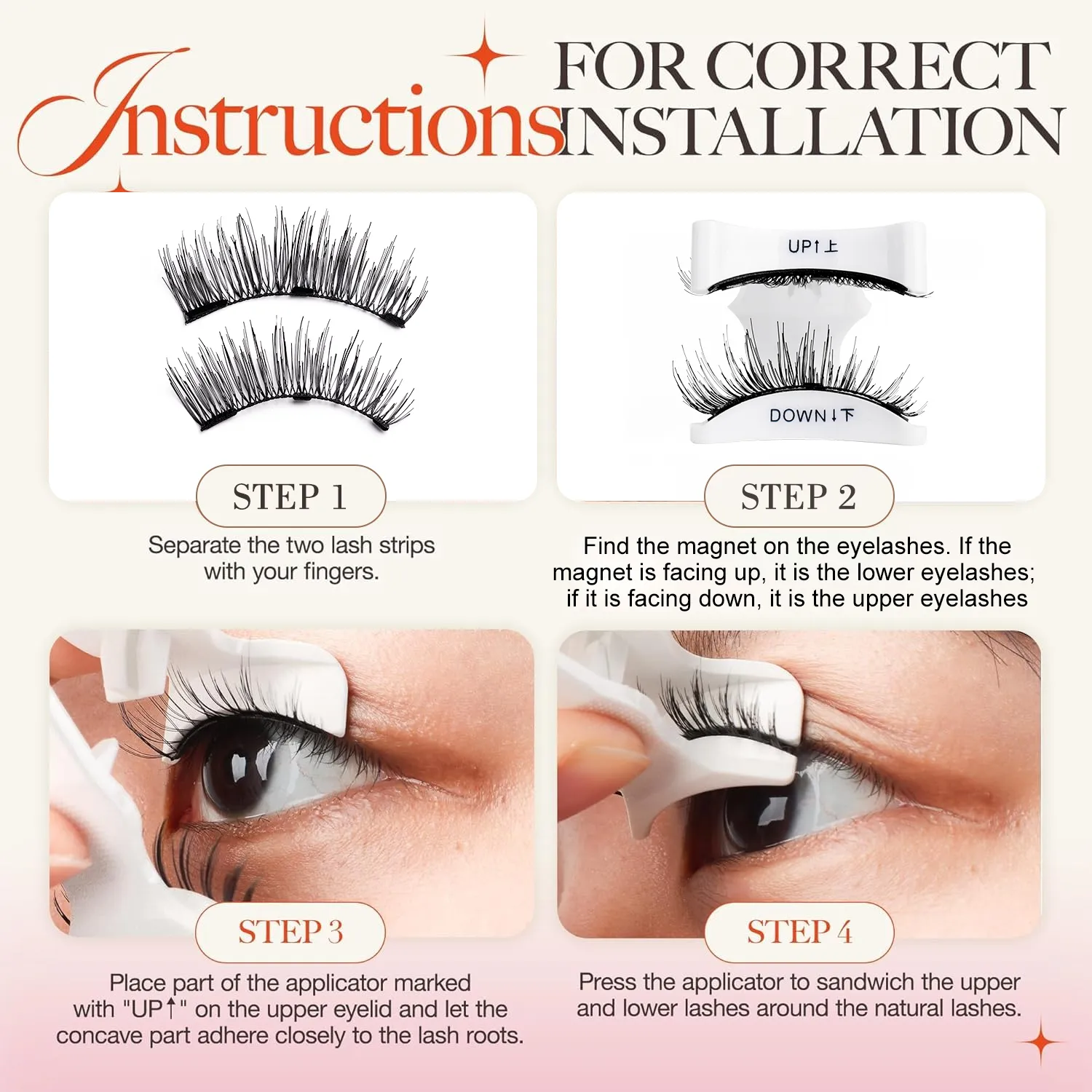 Kit de cils magnétiques doux, aspect naturel, 3D, faciles à appliquer, réutilisables, sans colle nécessaire pour le maquillage des yeux