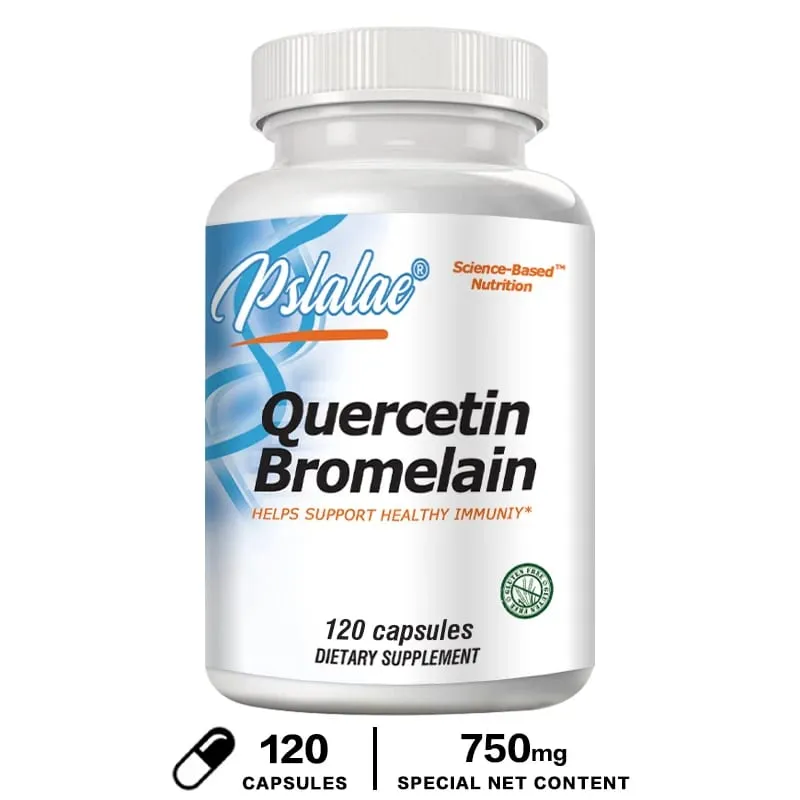Quercetin Bromelain Immune Support Heart Joint & Respiratory Health Non-GMO Vegan Capsules — image 9
