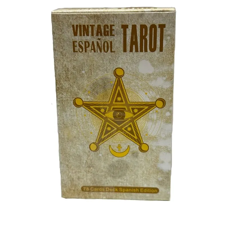 78ks Vintage tarotové karty Španělská edice Desková hra Věštění balíček pro začátečníky Oracle balíček