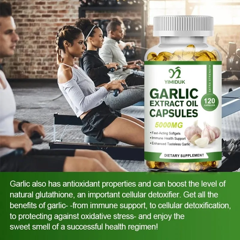 Capsules d'extrait d'huile d'ail biologique, améliore l'immunité, améliore la fonction cardiovasculaire, augmente le niveau de glutathion, détox cellulaire — image 3