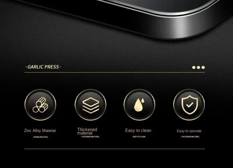 Lis na česnekové pyré ze slitiny zinku Kuchyňský nástroj Multifunkční ruční lis na česnek Domácí kreativní svorka na česnekovou pastu — image 8