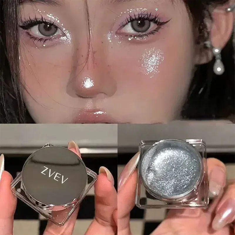 Fard à paupières en Gel liquide, paillettes perlées, surligneur pour le corps, diamant monochrome scintillant, ver à soie, paillettes brillantes, séchage rapide — image 3