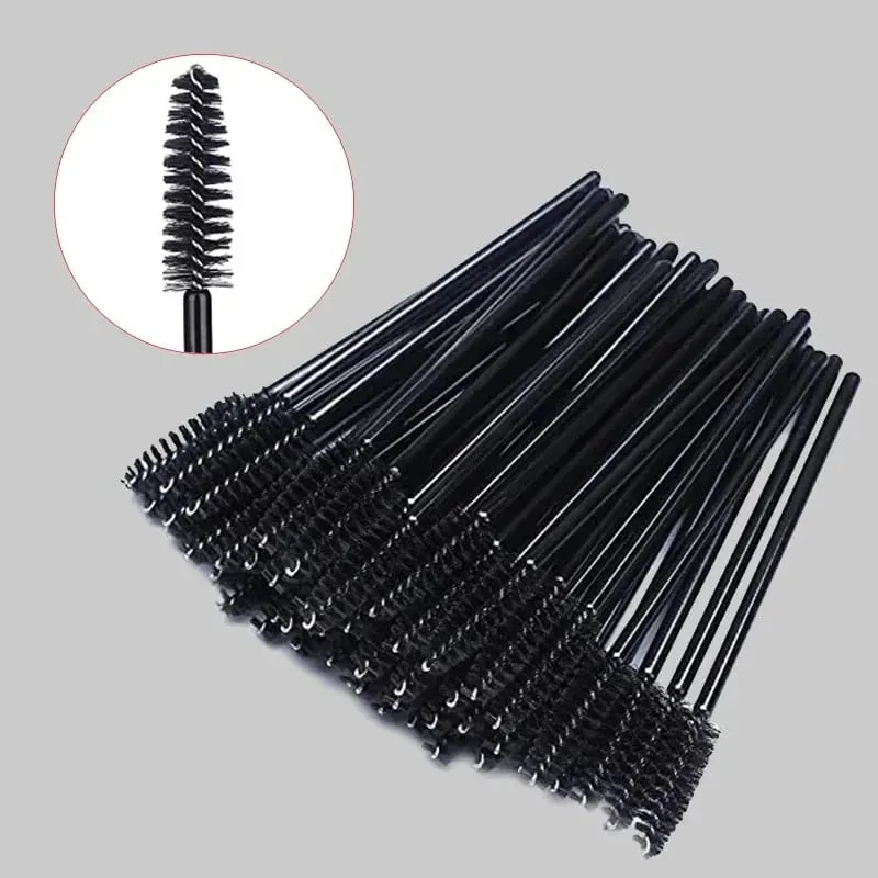 50/1000 Viên Dùng Một Lần Mi Bàn Chải Lông Mi Nối Dài Dụng Cụ Chải Lông Mày Mascara Hoa Dây Applicator Spoolers Dụng Cụ Trang Điểm — image 1