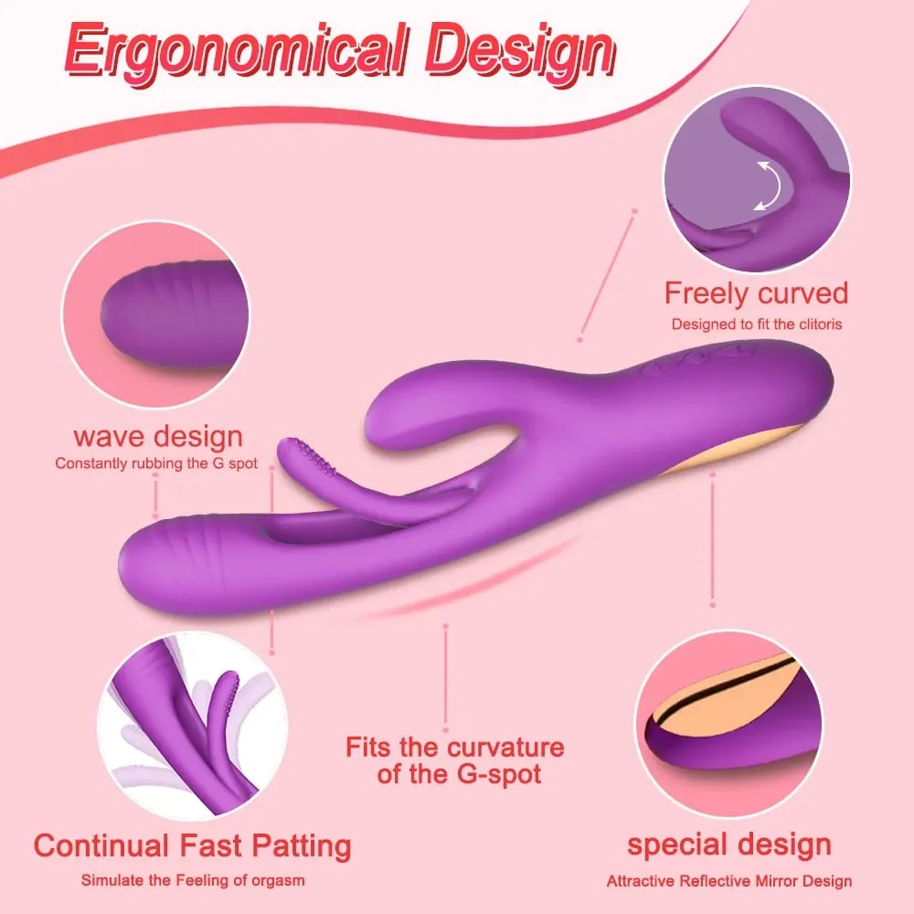 Lapací poklepávací vibrátor pro ženy Stimulátor klitorisu bodu G Dildo Vibrační masážní přístroj na bradavky vagíny Dámské pohlaví Tos Zboží pro dospělé — image 3