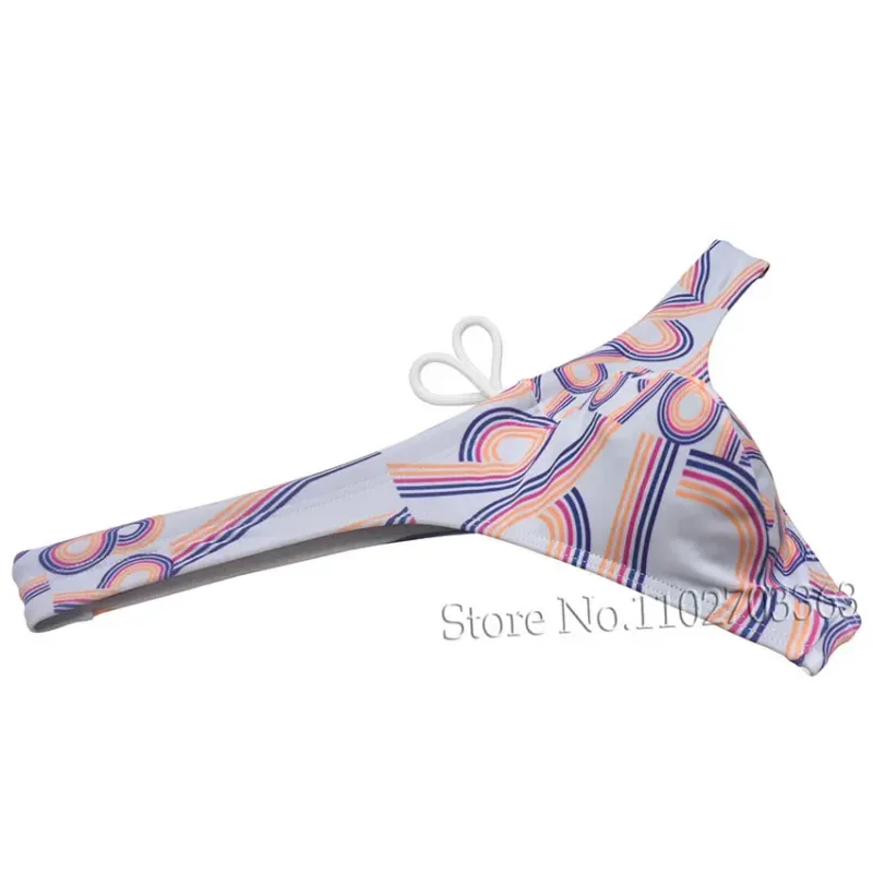 Sexy Swim Thong Men's Swimwear Bikini Briefs Drawstring Quick-dry Elastic Underwear Pouch Beach Tangas Surfing Poolside — image 24