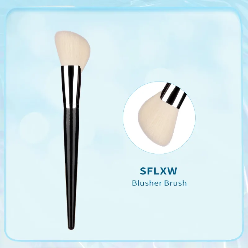 Ovw novos pincéis de maquiagem cabo preto macio macio sombra fundação corretivo mistura blush escova cosméticos ferramenta beleza