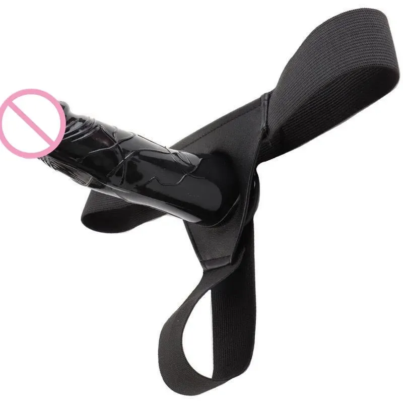 Strap on Dildo Reuseable Lesbian Anal Dildo Enlarge Cock Erection Elastic Harness Impotence ED Penis Couples Dick Sex Toy Adult — image 6