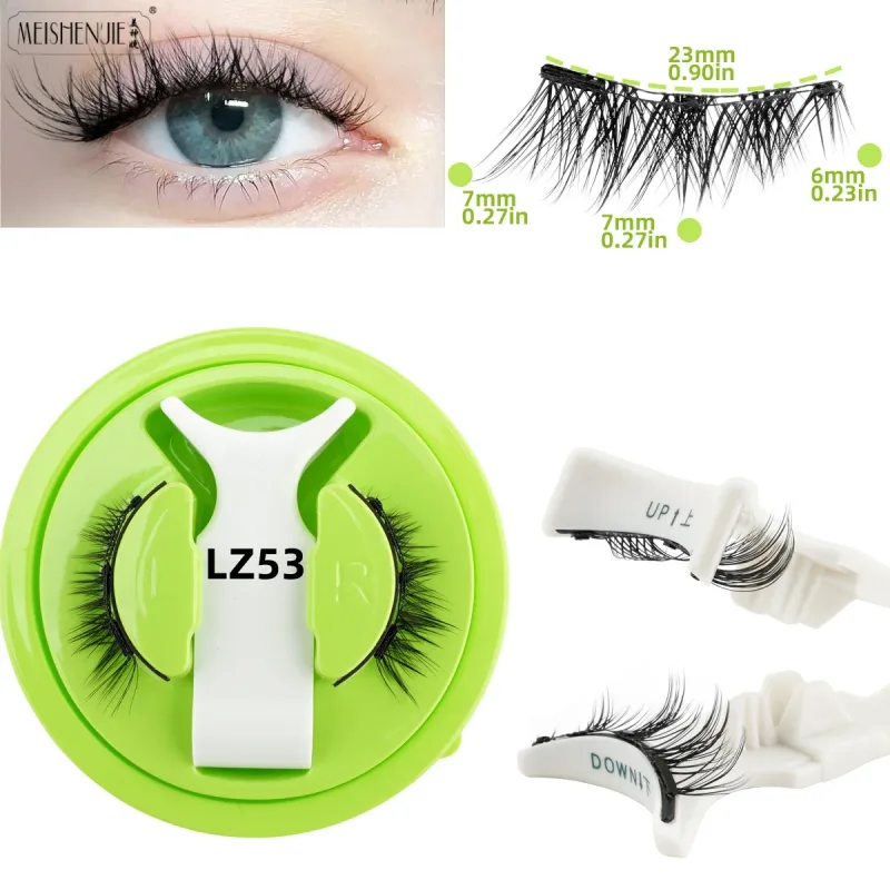 1/3 คู่ Magnetic Eye Lashes ขนตาทำด้วยมือ Soft Reusable Magnetic Lashes ดูธรรมชาติ 3D False Lashes แต่งหน้าแหนบชุด — image 19