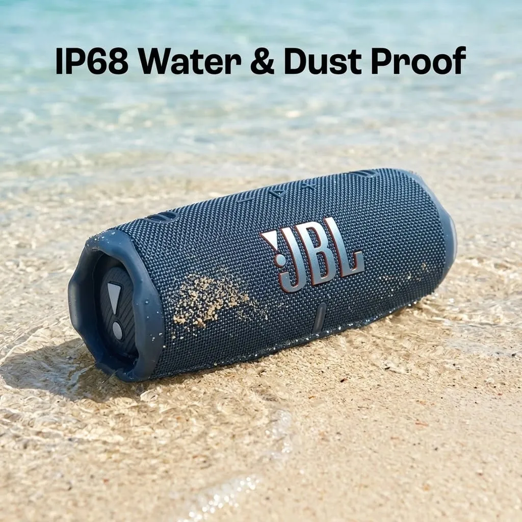JBL Charge 6 Speaker Bluetooth Portabel Subwoofer Bass Dalam Nirkabel IP68 Tahan Air Suara Pro Kotak Boom Berkemah Pesta Luar Ruangan — image 3