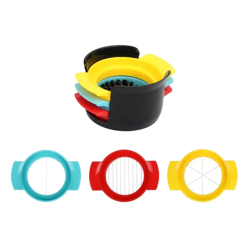 Mga Accessory sa Kusina Tatlo Sa Isa Lahat ng Egg Machine Preserved Eggs Cutter Multi-function Household Fancy Modeling Splitter — image 4