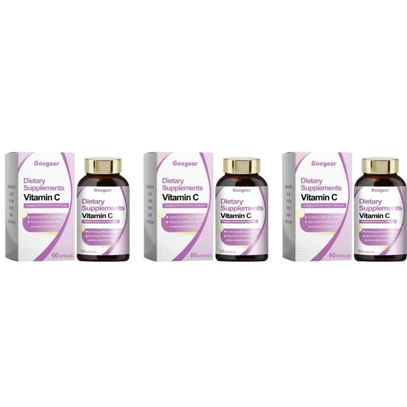 Capsules de vitamine C, 60 capsules de supplément nutritionnel quotidien, format pratique pour le bien-être général et un mode de vie sain — image 9