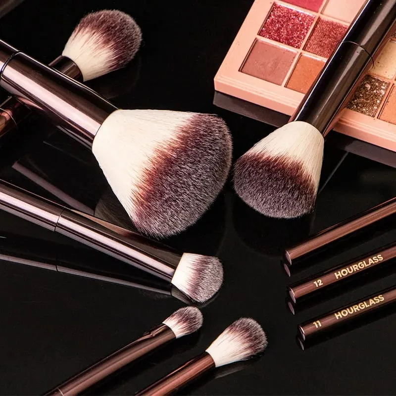นาฬิกาทรายโหดร้ายฟรีแปรงแต่งหน้า-2024 ใหม่ 10 ชุดแปรง Blusher Powder Eyeshadow Foundation แปรงหรูหรามังสวิรัติแต่งหน้าเครื่องมือ — image 5