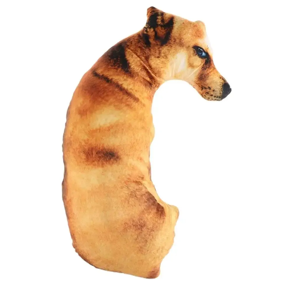 Mignon 3D réaliste Animal jeter oreiller doux en peluche chien oreiller créatif coussin maison — image 2