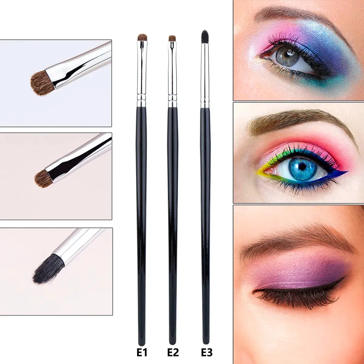 Small Smoky Liner Makeup Brushes Eyeliner Smudge Brush Precision Smudge Makeup Brush Horse Hair Eyeshadow Smudge Brush — image 5