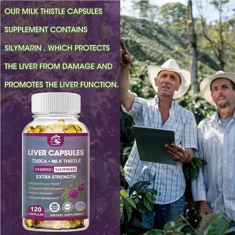 Greensure Organic Milk Thistle Extract Capsule | Dandelion | Artichoke Extract | Beet Root | - 60/120 Capsules — image 3