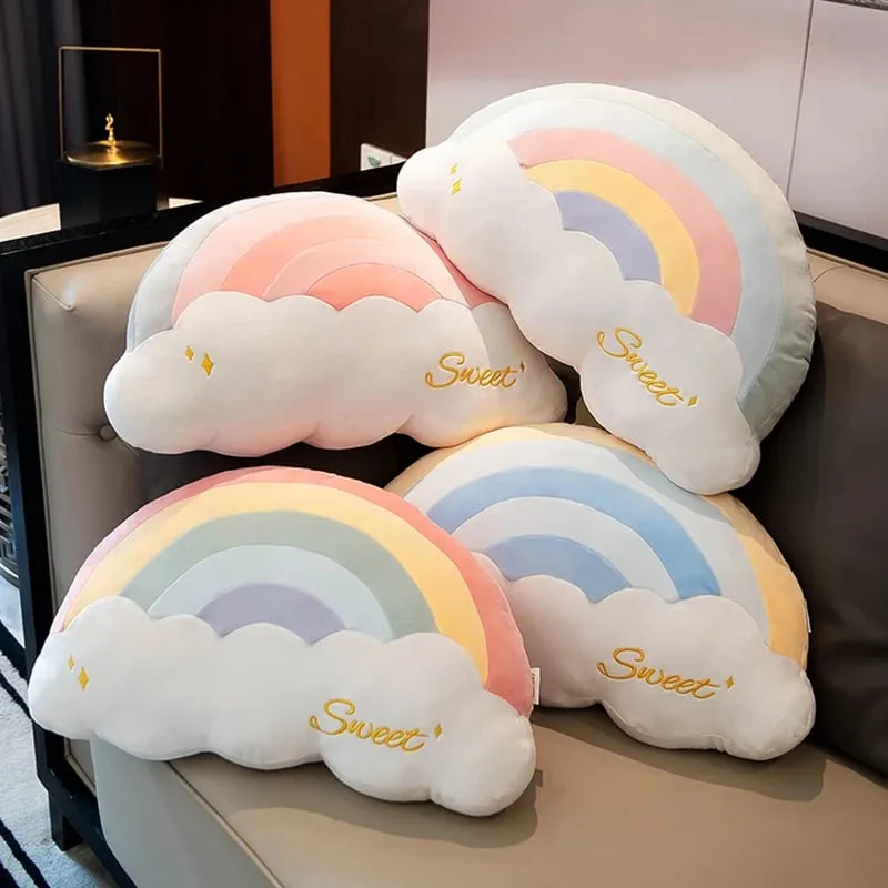 INS HOT Colore della caramella Nuvola Stella Peluche Cuscino Arcobaleno colorato Corona Cuscino Cuscino Divano Decorazione della casa Cuscino di tiro Giocattolo — image 3