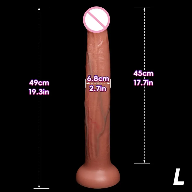 Pene artificiale super lungo Dildo realistico Genitali maschili Penetrazione Giocattolo del sesso anale Masturbazione vaginale femminile Ventosa Cazzo — image 13
