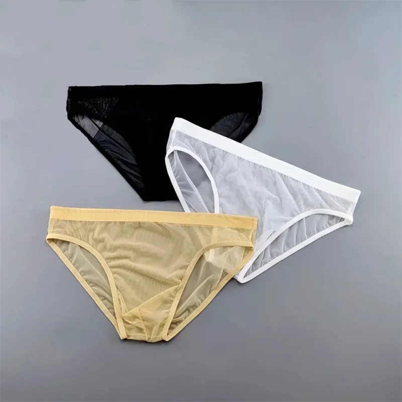 Seluar Dalam Lutsinar Bersaiz Besar Seluar Dalam Seksi untuk Lelaki dengan Pouch Nylon Hombre Slip Seluar Dalam Lelaki Bernafas XL-4XL — image 1