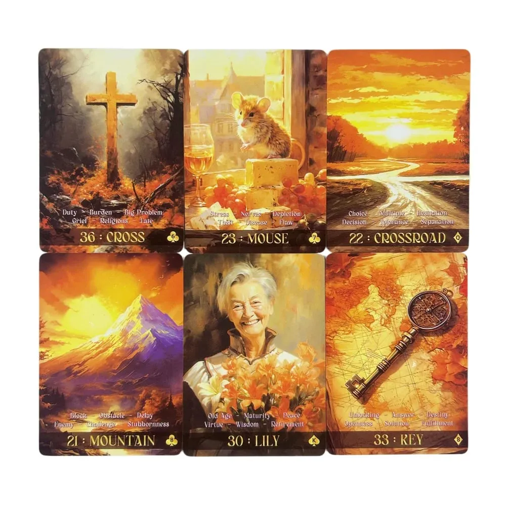 Lenormand Tarot Güverte Le Sonbahar Koleksiyonu Kehanet Ve Falcılık Oracles Güverte Kurulu Oyunu Tarot Kart Oyunu — image 2