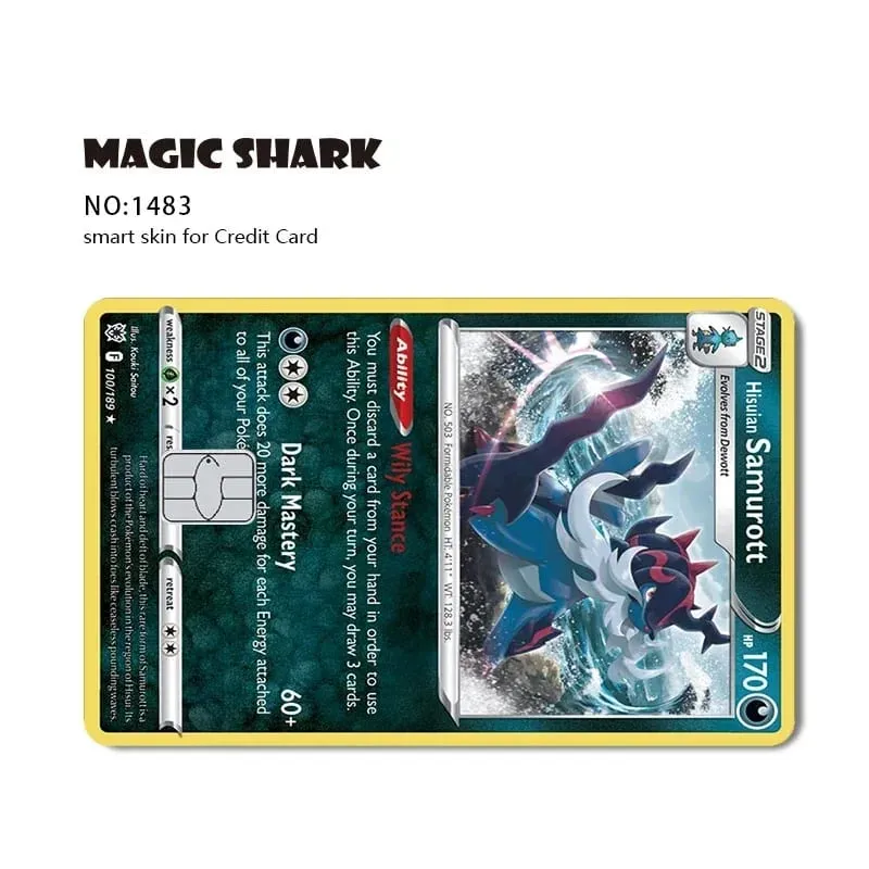 2025 New Pokemons Charizard Blastoise Bulbasaur Eevee Metwo Sticker Film Skin Cover for Credit Debit Card — image 24