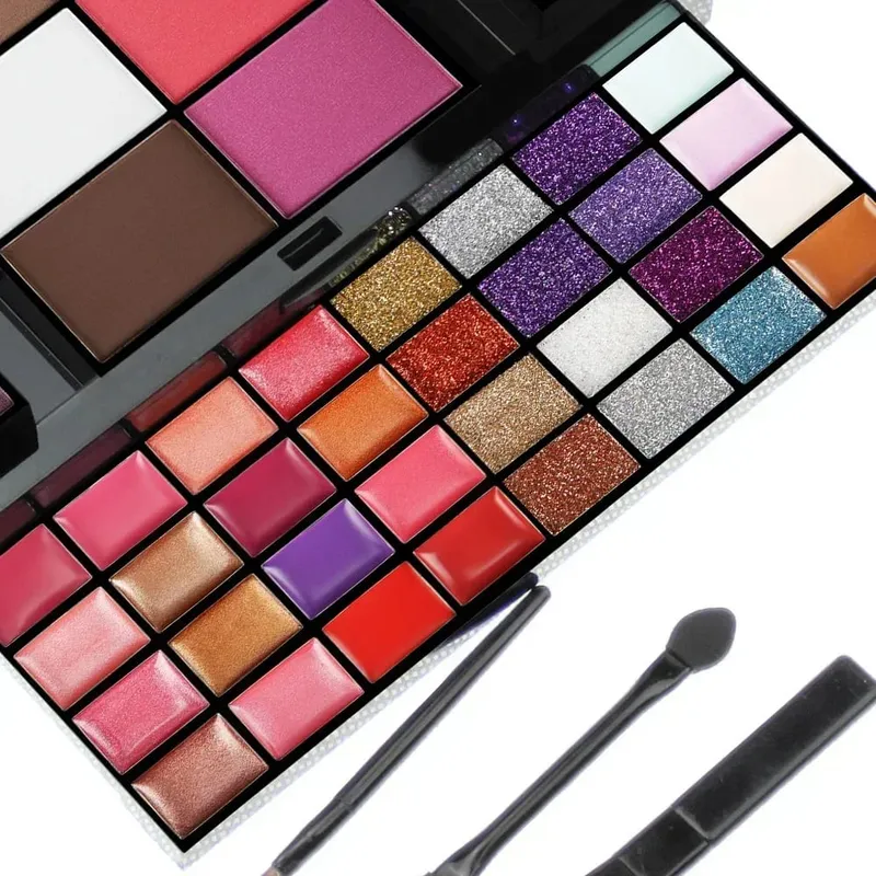 74 colori ombretto lucidalabbra perlescente correttore opaco rossetto flash donna cosmetici confezione regalo professionale trucco natalizio — image 5