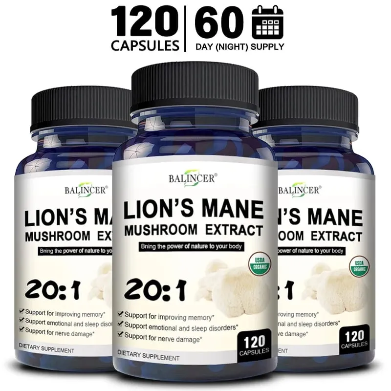 Lion's Mane Mushroom Capsules - Strengthens The Brain Memory and Cognition Improves Mood and Sleep Quality Supplements — image 10