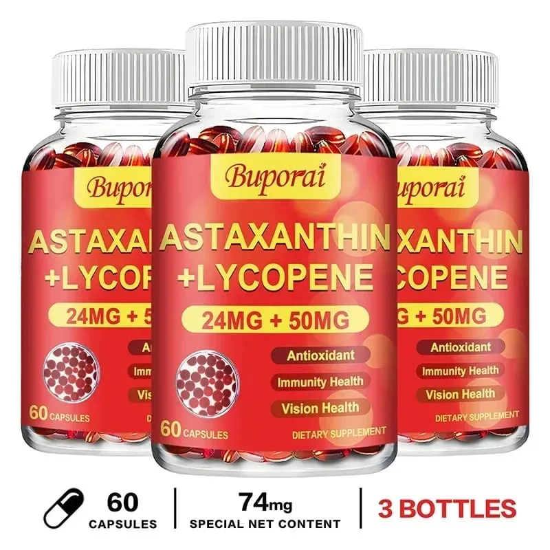 Astaxanthin + Lycopin-Kapseln – Antioxidans unterstützt das Sehvermögen des Herzens und die Gesundheit der Prostata verbessert die Immunität — image 11