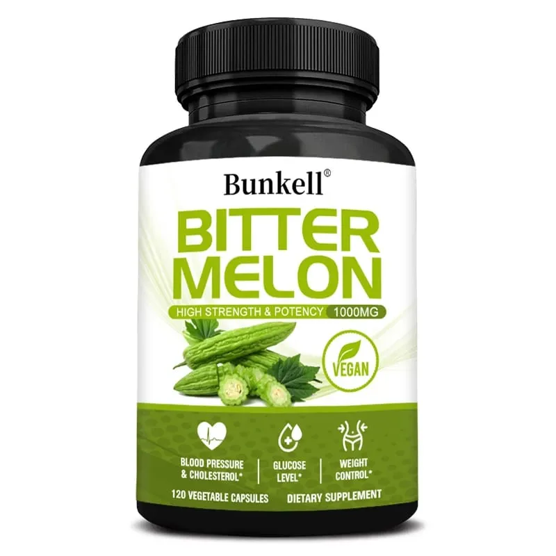 แคปซูลสารสกัดจากมะระอินทรีย์-Blood Sugar Balance & FAT Burning Detox & Digestive Support Non-GMO 30/60/120 นับ