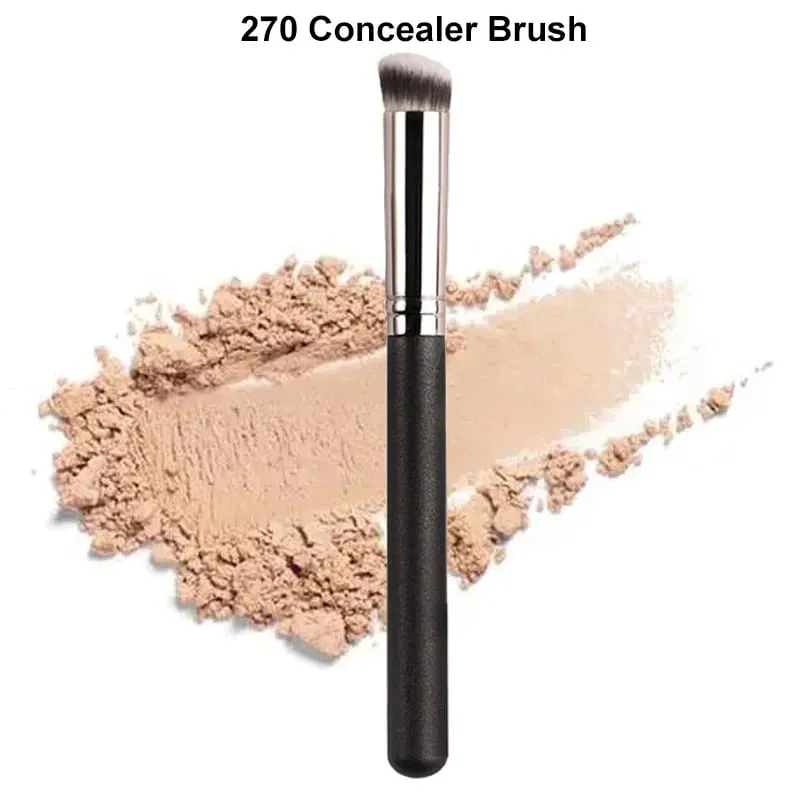 3 uds base biselada brochas de maquillaje corrector cubierta sin costuras sintético círculo oscuro crema líquida cosméticos herramienta de brocha de contorno — image 6