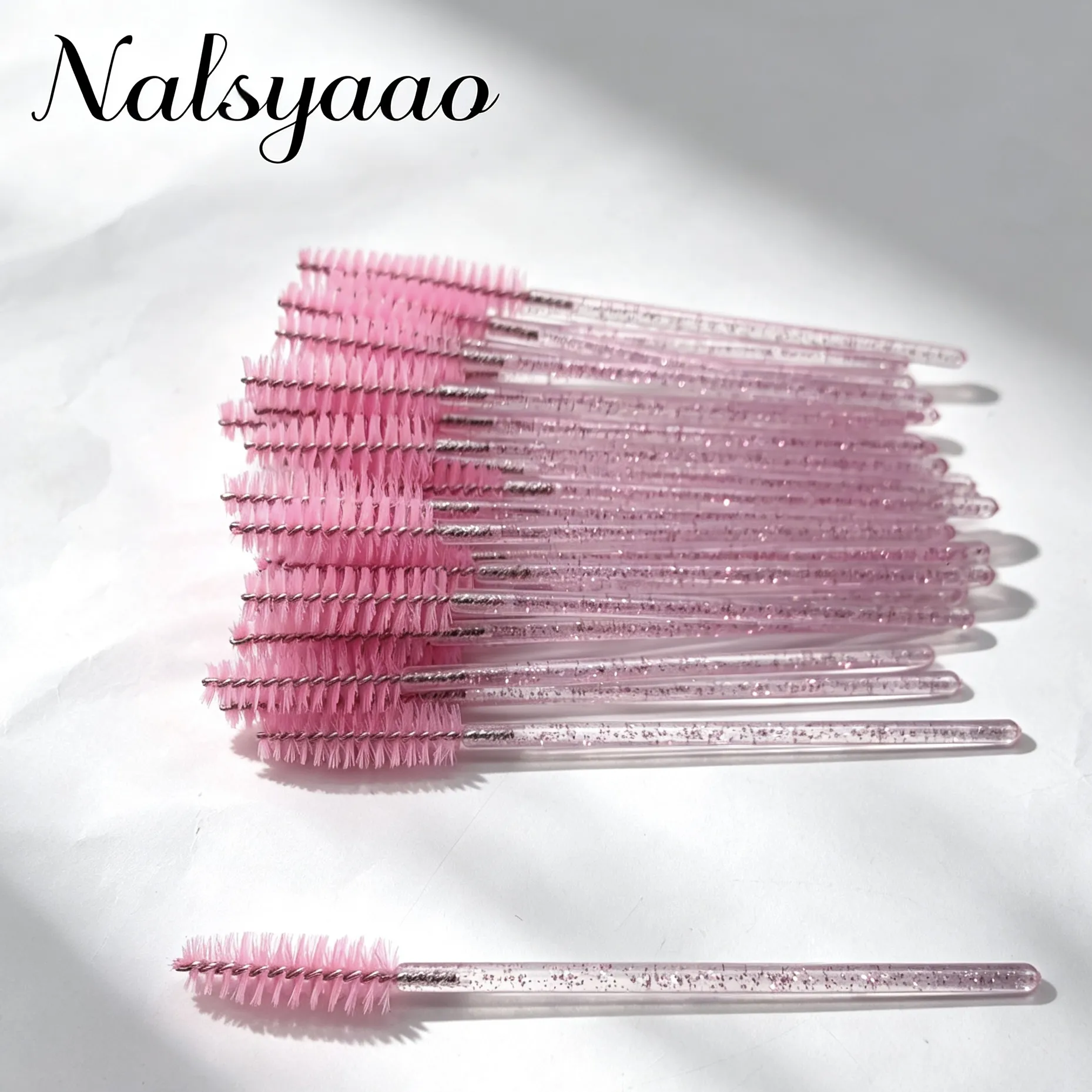wholesale yelash brush makeup brushes 50pcs comb disposable mascara individual 6 color applicator wand lash makeup brushes tools