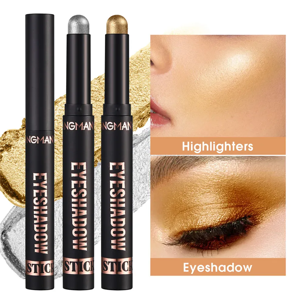 1PC Waterproof Pearlescent Eyeshadow Pencil Stick 8 Colors Lasting Glitter Shimmer Eye Shadow Highlighter Pen Eyes Makeup Tools
