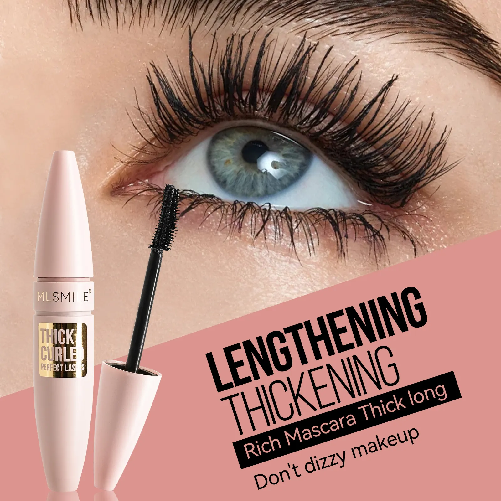 Bunte Wimperntusche, dicke Locken, wasserfest, natürliche Wimpern, verlängert, langanhaltend, schnell trocknend, blau, braun, schwarz, Wimperntusche, Augen-Make-up — image 4