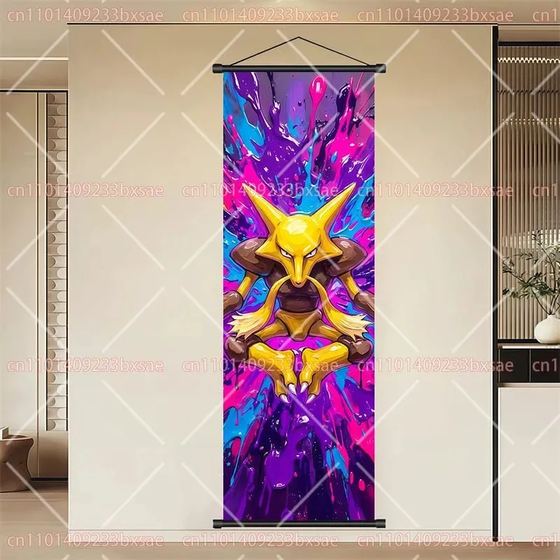 Peinture en rouleau HD de dessin animé Pokémon, Eevee, Pikachu, Suicune, Charizard, Mewtwo, décoration murale de fond, affiche, cadeau pour enfants — image 30