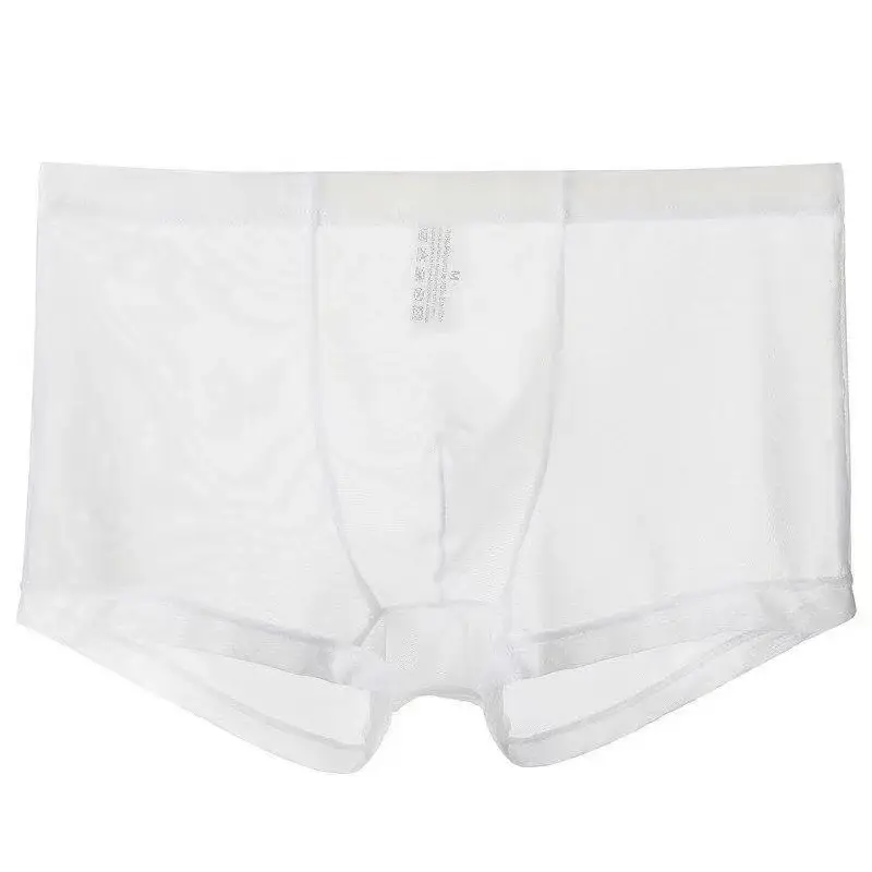 Unterwäsche Transparente Boxer Ausbuchtung Eis Seide Durchsichtige Unterhose Sexy Slips Niedrige Taille Höschen Dessous Dessous — image 8