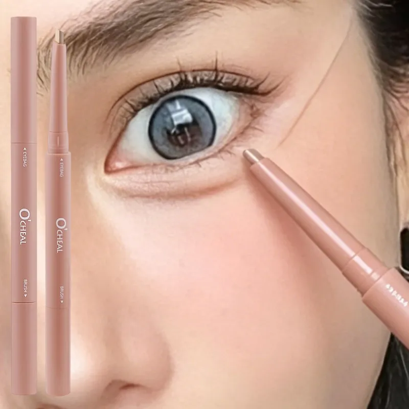 Double-Ended Liggende Zijderups Pen Natuurlijke Matte Shimmer Markeerstift Stick Langdurige Oog Bleekmiddel Voor Grotere Ogen Make-Up — image 1