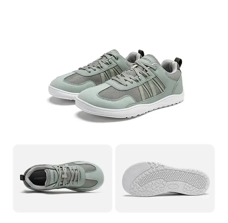 Unisex-Schuhe mit breiter Spitze, Barfuß, Zero Drop, minimalistische Sneakers, Mesh-Kunstleder, Patchwork-Schnürschuhe — image 11
