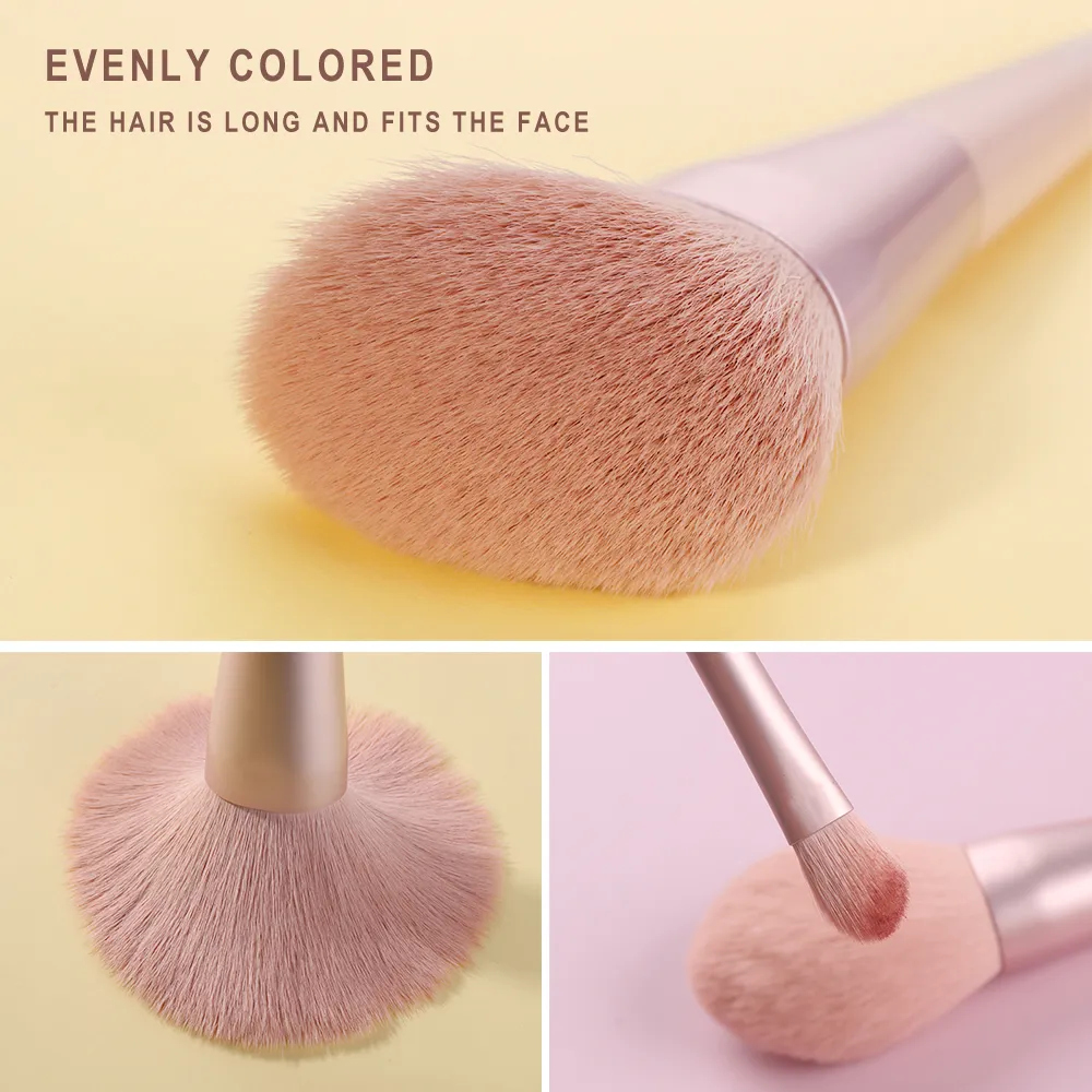 11 pcs Pink Makeup Brushes Set Vegan Eyebrow Eyelash Powder Synthetic Hair Foundation Brush Make Up Tools For Women — image 6