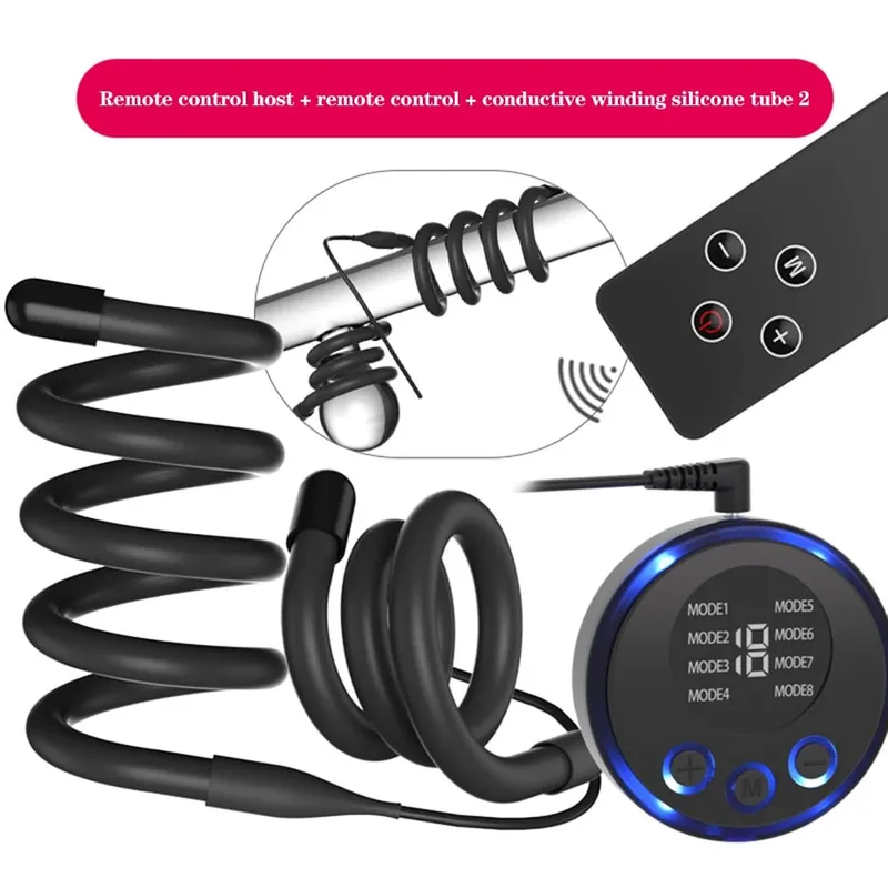 Elektrisk stød Penisring Cock Ring Forsinkelse Ejakulation Puls Body Massager Forsinket ejakulation Prostata Massage Sexlegetøj til mænd