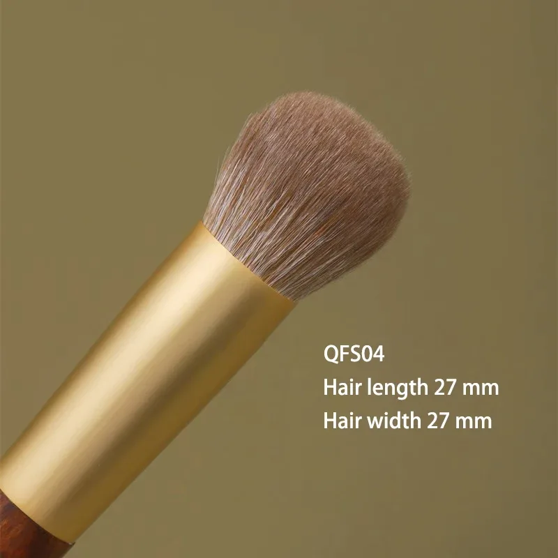 Weasel – pinceau de maquillage professionnel en poils de chèvre, pour fond de teint liquide, Blush, fabriqué à la main, manche court en bois de rose, 1 pièce — image 8