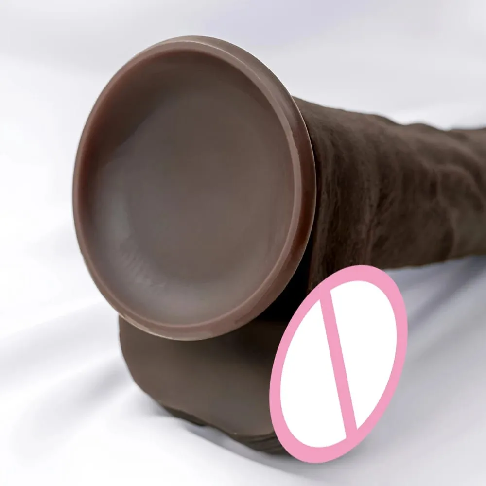 28cm Süper Yumuşak Silikon Yapay Penis Vantuzlu Esnek G-spot Strap-On Kadın Erkek Lezbiyen - Çiftler için Uzun Penis Seks Oyuncak