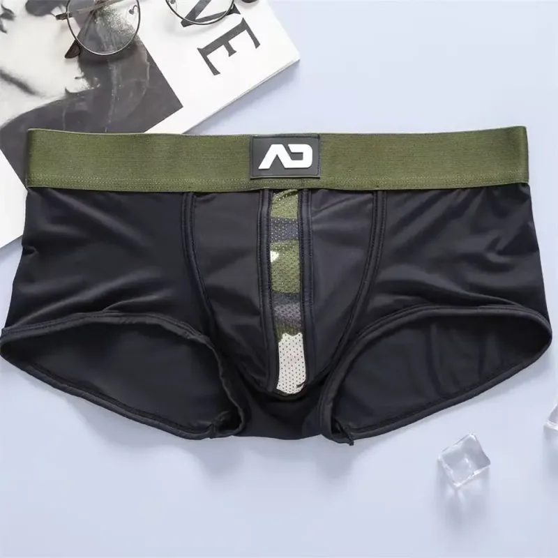 2026Neue personalisierte Herren-Eisseide-U-konvexe, atmungsaktive Mesh-Slips mit niedriger Taille, Unterwäschemode M388 — image 4